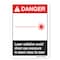 Signmission OSHA Laser Radiation Avoid Direct Eye Exposure To Beam Class 3a 14inX10inPlastic, 1014-L-19873 OS-DS-P-1014-L-19873 - alternate 1